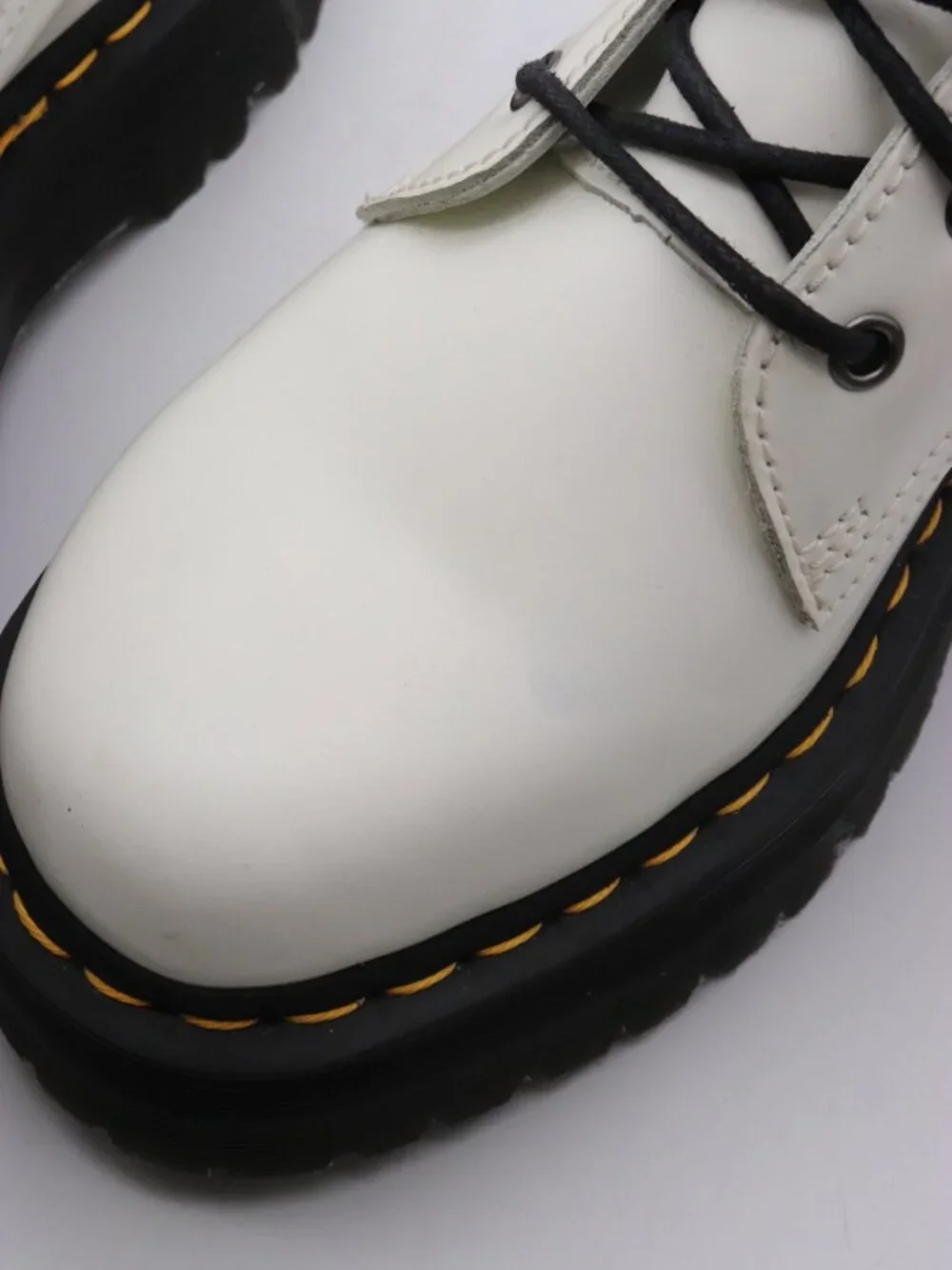 Doc Dr. Martens Jadon Women’s 10 Ankle Platform Boots Lace-Up Zip White Leather